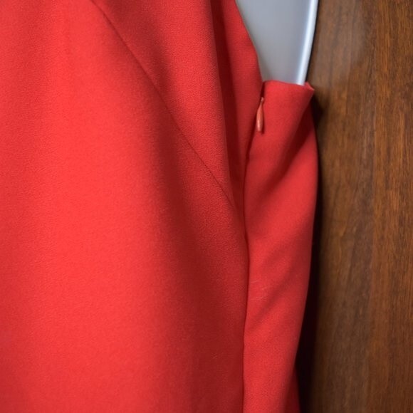 Parker Red Cropped Tank Top XS Square Neck Sleeveless Zip Date Night - Picture 5 of 15